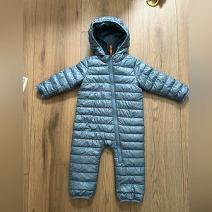 Primary Blue 6-12m Snow Onesie